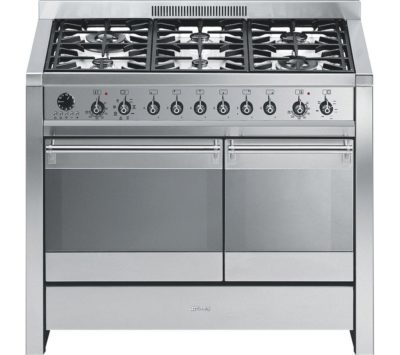 SMEG A2-8 100 cm Dual Fuel Range Cooker - Stainless Steel SMEG A2-8 100 cm Dual Fuel Range Cooker - Stainless Steel